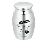 MYPOWER Urna de cremación Impermeable de Acero Inoxidable con Tapa de Rosca para Mantener Las Cenizas secas, Regalo conmemorativo para Familiares, Mascotas o Seres Humanos. Joyas conmemorativas.