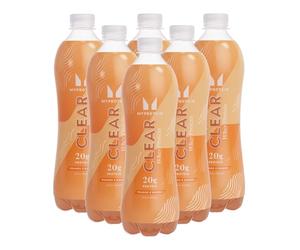 Myprotein Clear Whey Protein Drink - Bebida de proteína de suero de leche, naranja y mango, 0.77 onzas de aislado de suero, cero azúcar y grasa, jugo alto en proteínas listo para beber, 6 botellas de