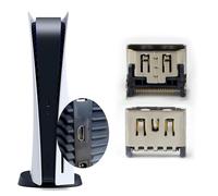 MYPUQIAO 2 paquetes de puerto HDMI de repuesto para Sony PS5 Playstation 5 consola Display Socket Interface Jack Kit de herramientas de reparación con destornillador T6, T8H, PH0 (+3.0), pinzas de