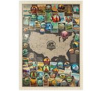 MyPuzzle 63 Parques Nacionales Americanos Mapa Collage, Póster Vintage - Premium 1000 Piezas Puzzles - Colección Especial MyPuzzle de Anderson Design Group