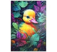 MyPuzzle Adorable Patito Amarillo En Follaje Brillante - Premium 100 Piezas Puzzles - Colección Especial MyPuzzle de Puzzle Galaxy