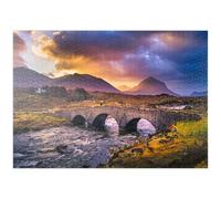 MyPuzzle Antiguo Puente Vintage De Ladrillo sobre El Río En Sligachan, Isla De Skye, Escocia - Premium 1000 Piezas Puzzles - Colección Especial MyPuzzle de Puzzle Galaxy