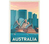 MyPuzzle Australia: Sydney Skyline, Póster Vintage - Premium 500 Piezas Puzzles - Colección Especial MyPuzzle de Anderson Design Group