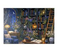 MyPuzzle Biblioteca Botánica De Medianoche - Luces - Premium 500 Piezas Puzzles - Colección Especial MyPuzzle de Havana Puzzle Company