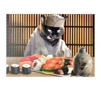 MyPuzzle Black Cat Chef, Sushi Ramen - Random Galaxy - Premium 500 Piezas Puzzles - Colección Especial MyPuzzle de Tate & Co Puzzles