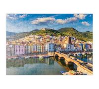 MyPuzzle Bosa con Casas De Colores Y Un Castillo Medieval, Cerdeña, Italia - Premium 200 Piezas Puzzles - Colección Especial MyPuzzle de Puzzle Galaxy
