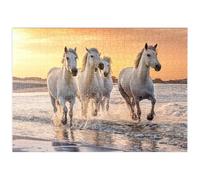 MyPuzzle Caballos Blancos De La Camarga Galopando En La Playa, Francia - Premium 500 Piezas Puzzles - Colección Especial MyPuzzle de Puzzle Galaxy