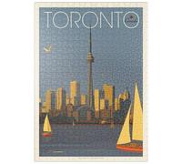 MyPuzzle Canadá: Veleros En Toronto, Cartel De Época - Premium 500 Piezas Puzzles - Colección Especial MyPuzzle de Anderson Design Group