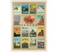 MyPuzzle Canadá Viajes, Collage, Póster Vintage - Premium 1000 Piezas Puzzles - Colección Especial MyPuzzle de Anderson Design Group