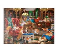 MyPuzzle Caos Corgi En La Biblioteca - Premium 500 Piezas Puzzles - Colección Especial MyPuzzle de Puzzle Galaxy