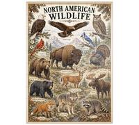 MyPuzzle Cartel Vintage De La Fauna De América del Norte - Premium 100 Piezas Puzzles - Colección Especial MyPuzzle de Havana Puzzle Company