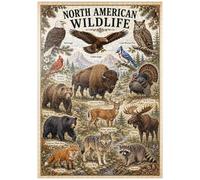MyPuzzle Cartel Vintage De La Fauna De América del Norte - Premium 1000 Piezas Puzzles - Colección Especial MyPuzzle de Havana Puzzle Company
