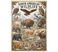 MyPuzzle Cartel Vintage De La Fauna De América del Norte - Premium 500 Piezas Puzzles - Colección Especial MyPuzzle de Havana Puzzle Company
