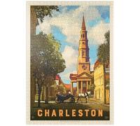 MyPuzzle Charleston, South Carolina: St Philip's Church, Vintage Poster - Premium 1000 Piezas Puzzles - Colección Especial MyPuzzle de Anderson Design Group