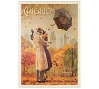 MyPuzzle Chicago: Windy City Kiss, Póster Vintage - Premium 500 Piezas Puzzles - Colección Especial MyPuzzle de Anderson Design Group