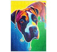 MyPuzzle Colorido Retrato De Perro Bóxer En Atrevido Estilo Pop Art - Premium 100 Piezas Puzzles - Colección Especial MyPuzzle de Puzzle Galaxy