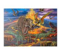 MyPuzzle Dramática Escena De Dinosaurios - T-Rex Y Rapaces Frente A Una Erupción Volcánica - Premium 500 Piezas Puzzles - Colección Especial MyPuzzle de Puzzle Galaxy