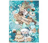 MyPuzzle Dulce Muñeco De Nieve De Navidad Pila - Sheena Pike - Premium 500 Piezas Puzzles - Colección Especial MyPuzzle de Tate & Co Puzzles