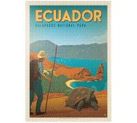 MyPuzzle Ecuador: Parque Nacional Galápagos, Cartel De Época - Premium 1000 Piezas Puzzles - Colección Especial MyPuzzle de Anderson Design Group
