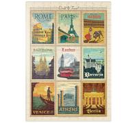 MyPuzzle Europa Viajes, Collage, Póster Vintage - Premium 200 Piezas Puzzles - Colección Especial MyPuzzle de Anderson Design Group