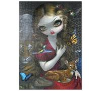 MyPuzzle Fauna Girl with Animals- Jasmine Becket-Griffith - Premium 500 Piezas Puzzles - Colección Especial MyPuzzle de Tate & Co Puzzles