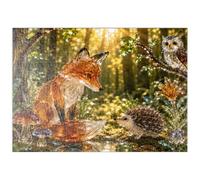 MyPuzzle Figuras De Cristal Luminosas: Amigos del Bosque - Premium 200 Piezas Puzzles - Colección Especial MyPuzzle de Havana Puzzle Company