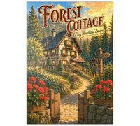 MyPuzzle Forest Cottage: Un Acogedor Refugio En El Bosque - Premium 500 Piezas Puzzles - Colección Especial MyPuzzle de Havana Puzzle Company