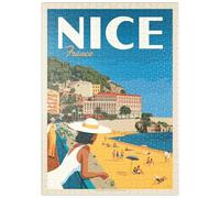 MyPuzzle Francia: Niza, Cartel Vintage - Premium 500 Piezas Puzzles - Colección Especial MyPuzzle de Anderson Design Group