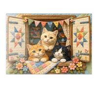 MyPuzzle Gatos Relajados En La Ventana - Premium 100 Piezas Puzzles - Colección Especial MyPuzzle de Havana Puzzle Company
