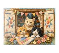 MyPuzzle Gatos Relajados En La Ventana - Premium 500 Piezas Puzzles - Colección Especial MyPuzzle de Havana Puzzle Company