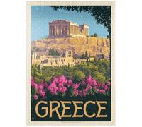 MyPuzzle Grecia: El Partenón, Cartel De Época - Premium 1000 Piezas Puzzles - Colección Especial MyPuzzle de Anderson Design Group