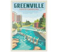 MyPuzzle Greenville, Carolina del Sur: Puente sobre El Río Reedy - Premium 500 Piezas Puzzles - Colección Especial MyPuzzle de Anderson Design Group
