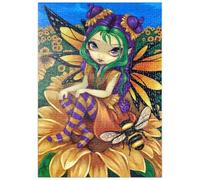 MyPuzzle Hada del Girasol con Abeja - Jasmine Becket-Griffith - Premium 500 Piezas Puzzles - Colección Especial MyPuzzle de Tate & Co Puzzles