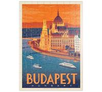 MyPuzzle Hungría: Budapest, Cartel Vintage - Premium 100 Piezas Puzzles - Colección Especial MyPuzzle de Anderson Design Group