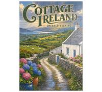 MyPuzzle Irlanda - Casa Rural - Atardecer Esmeralda - Premium 100 Piezas Puzzles - Colección Especial MyPuzzle de Havana Puzzle Company