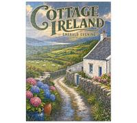 MyPuzzle Irlanda - Casa Rural - Atardecer Esmeralda - Premium 500 Piezas Puzzles - Colección Especial MyPuzzle de Havana Puzzle Company