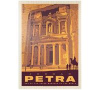 MyPuzzle Jordania: Petra, Cartel De Época - Premium 1000 Piezas Puzzles - Colección Especial MyPuzzle de Anderson Design Group