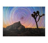 MyPuzzle Joshua Tree Bajo Estelas De Estrellas En Forma De Espiral - Premium 1000 Piezas Puzzles - Colección Especial MyPuzzle de Puzzle Galaxy