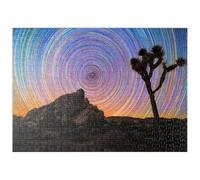 MyPuzzle Joshua Tree Bajo Estelas De Estrellas En Forma De Espiral - Premium 500 Piezas Puzzles - Colección Especial MyPuzzle de Puzzle Galaxy