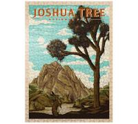 MyPuzzle Joshua Tree National Park - Donde los árboles prosperan en el desierto, póster de viaje vintage - Rompecabezas de 500 piezas prémium para adultos
