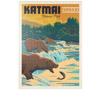 MyPuzzle Katmai National Park: Osos De Alaska Pescando En Brooks Falls - Premium 500 Piezas Puzzles - Colección Especial MyPuzzle de Anderson Design Group