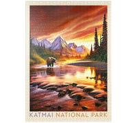 MyPuzzle Katmai National Park: Resplandor Nocturno - Premium 1000 Piezas Puzzles - Colección Especial MyPuzzle de Anderson Design Group