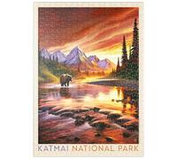 MyPuzzle Katmai National Park: Resplandor Nocturno - Premium 500 Piezas Puzzles - Colección Especial MyPuzzle de Anderson Design Group