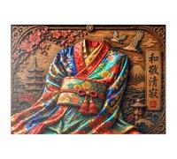 MyPuzzle Kimono Japonés: Elegancia En Madera - Premium 500 Piezas Puzzles - Colección Especial MyPuzzle de Havana Puzzle Company