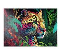 MyPuzzle Leopardo Estilo Pop Art - Premium 1000 Piezas Puzzles - Colección Especial MyPuzzle de Starnberger Spiele