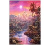 MyPuzzle Majestuoso Palacio En La Exuberante Selva Bajo Una Luna Mística - Premium 1000 Piezas Puzzles - Colección Especial MyPuzzle de Puzzle Galaxy