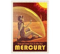 MyPuzzle Mercurio: Fun In The Sun, Cartel Vintage - Premium 200 Piezas Puzzles - Colección Especial MyPuzzle de Anderson Design Group
