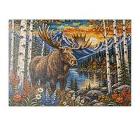 MyPuzzle Mosaic Moose Lodge Wald - Premium 200 Piezas Puzzles - Colección Especial MyPuzzle de Havana Puzzle Company