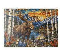 MyPuzzle Mosaic Moose Lodge Wald - Premium 500 Piezas Puzzles - Colección Especial MyPuzzle de Havana Puzzle Company