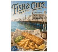 MyPuzzle Muelle De Brighton: Fish and Chips Junto Al Mar - Premium 200 Piezas Puzzles - Colección Especial MyPuzzle de Havana Puzzle Company